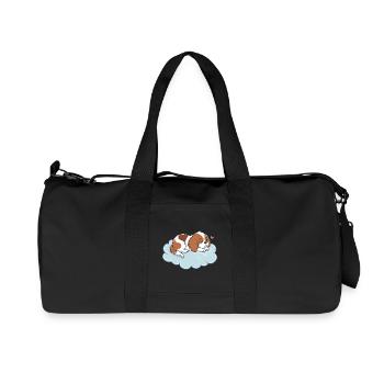 Chiot rêveur sur nuage pastel - Sac de sport en toile recyclée Stanley/Stella - noir - Devant