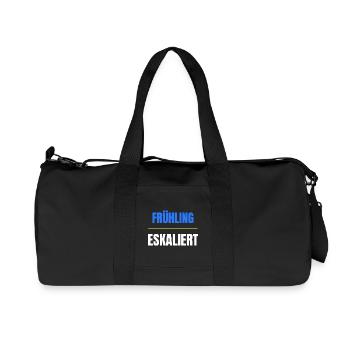 Frühling eskaliert Shirt – Lustiges Frühlingsfest  - Recycelte Canvas-Sporttasche von Stanley/Stella - Schwarz - Vorne