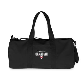 Proud to be Canadian, made in Canada - Recycled Canvas Sports Bag by Stanley/Stella - black - Front