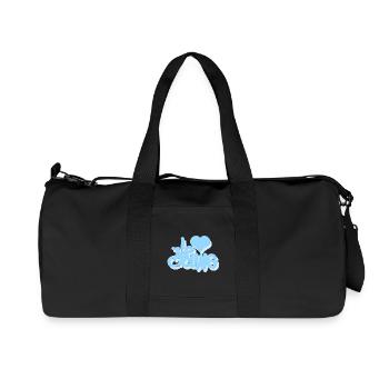 I_love_Cycling_babyblau - Sac de sport en toile recyclée Stanley/Stella - noir - Devant