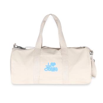 I_love_Cycling_babyblau - Sac de sport en toile recyclée Stanley/Stella - blanc naturel - Devant