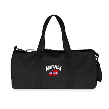 Norway Vacation Norge Fjords Travel Scandinavian - Recycled Canvas Sports Bag by Stanley/Stella - black - Front