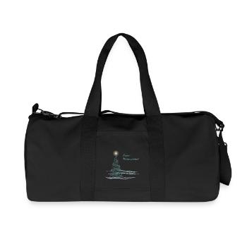 FROHE WEIHNACHTEN - Recycelte Canvas-Sporttasche von Stanley/Stella - Schwarz - Vorne