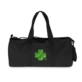 trèfle chance trèfle à quatre feuilles chance clover8 - Sac de sport en toile recyclée Stanley/Stella - noir - Devant