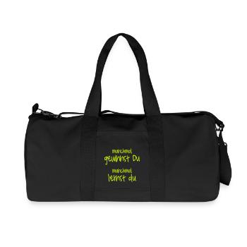 Sometimes you win, sometimes you learn. - Recycled Canvas Sports Bag by Stanley/Stella - black - Front