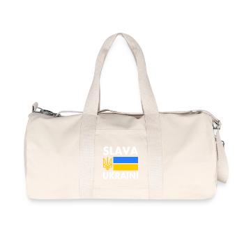 Slava ukraini - Recycled Canvas Sports Bag by Stanley/Stella - natural - Front