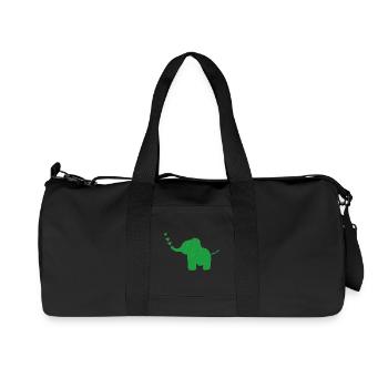 elefant grün - Recycelte Canvas-Sporttasche von Stanley/Stella - Schwarz - Vorne