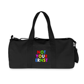 Not your ernst - Recycelte Canvas-Sporttasche von Stanley/Stella - Schwarz - Vorne