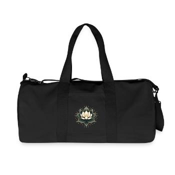 Lotusblüte - Recycelte Canvas-Sporttasche von Stanley/Stella - Schwarz - Vorne