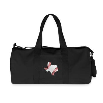 Real Baseball in Texas State Map - Recycled Canvas Sports Bag by Stanley/Stella - black - Front