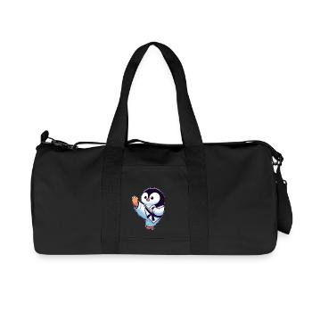 Drôle de pingouin Karaté Arts martiaux Arts martiaux - Sac de sport en toile recyclée Stanley/Stella - noir - Devant
