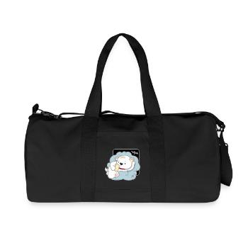 Hund koreanisch - japanischer Stil 03 - Recycelte Canvas-Sporttasche von Stanley/Stella - Schwarz - Vorne