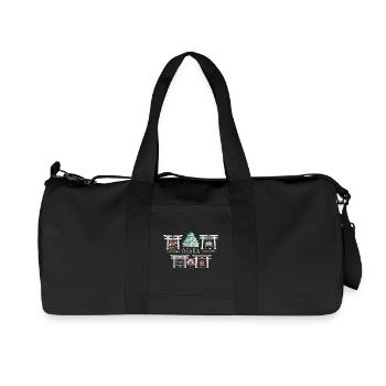 Osaka, 5 Curiosités, Japon Dessin à la main - Sac de sport en toile recyclée Stanley/Stella - noir - Devant