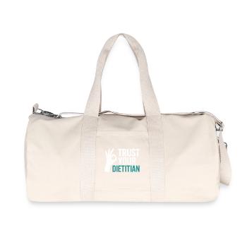 Registrierter Ernährungsberater mit Zertifizierung als Ernährungsberater (Registered Dietitian Certified Counselor) - Recycelte Canvas-Sporttasche von Stanley/Stella - Naturweiß - Vorne