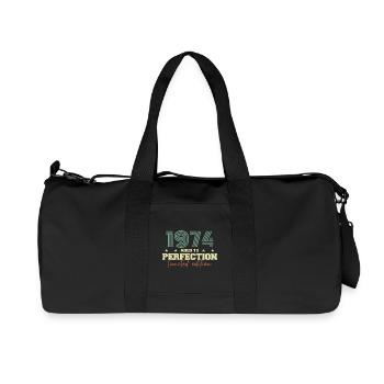 1974 - Recycelte Canvas-Sporttasche von Stanley/Stella - Schwarz - Vorne