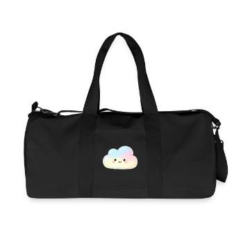 Pastel Cloud with Cute Face Sleep Cloud - Recycled Canvas Sports Bag by Stanley/Stella - black - Front