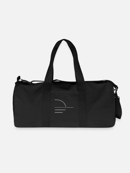 Sun Horizon Line Art White - Recycled Canvas Sports Bag by Stanley/Stella - black