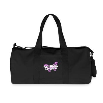 Inspiring butterfly fan graphic - Recycled Canvas Sports Bag by Stanley/Stella - black - Front