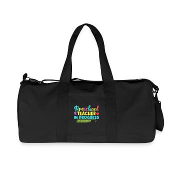 Pre K Teacher Preschool In Progress Kindergarten - Recycled Canvas Sports Bag by Stanley/Stella - black - Front