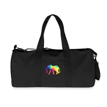 Colourful elephant - Recycled Canvas Sports Bag by Stanley/Stella - black - Front