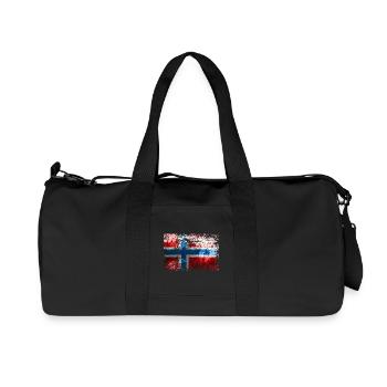 drapeau norvégien - Sac de sport en toile recyclée Stanley/Stella - noir - Devant