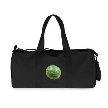 melon melone watermelon wassermelone veggie gemues - Recycelte Canvas-Sporttasche von Stanley/Stella - Schwarz - Vorne