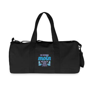 Ein Moin sagt mehr als 1000 Worte - Recycelte Canvas-Sporttasche von Stanley/Stella - Schwarz - Vorne