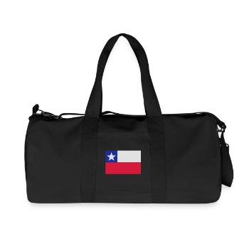Chilenische Flagge Stylisiert - Recycelte Canvas-Sporttasche von Stanley/Stella - Schwarz - Vorne