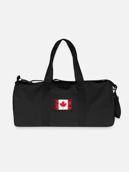 Grunge Canadian Flag - Recycled Canvas Sports Bag by Stanley/Stella - black
