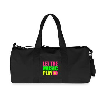 let the music play - Sac de sport en toile recyclée Stanley/Stella - noir - Devant