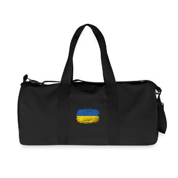 Coup de pinceau du drapeau ukrainien - Sac de sport en toile recyclée Stanley/Stella - noir - Devant