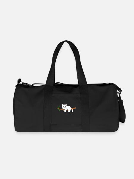 weiße Kawaii Katze Katze weiß Katzen Geschenk - Recycelte Canvas-Sporttasche von Stanley/Stella - Schwarz