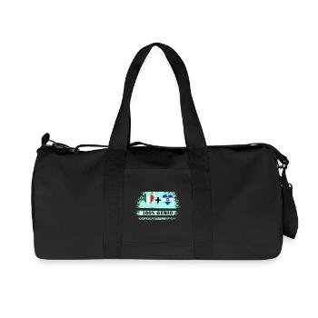 Italie et Israël 100% drapeau de génie - Sac de sport en toile recyclée Stanley/Stella - noir - Devant
