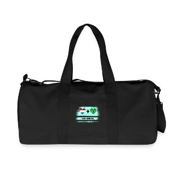 Brésil et Pays-Bas Drapeau 100% Genius - Sac de sport en toile recyclée Stanley/Stella - noir - Devant