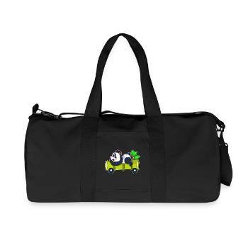 Panda Auto - Recycelte Canvas-Sporttasche von Stanley/Stella - Schwarz - Vorne