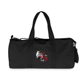 Loutre demi-amour cadeau - Sac de sport en toile recyclée Stanley/Stella - noir - Devant