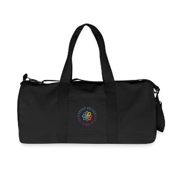 Gegen Rechts - Bunt statt Braun - Recycelte Canvas-Sporttasche von Stanley/Stella - Schwarz - Vorne