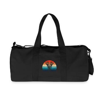 Elefant - Großwild, Stoßzahn, Elfenbein sunset - Recycelte Canvas-Sporttasche von Stanley/Stella - Schwarz - Vorne