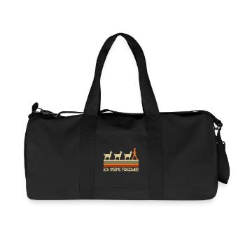 Alpaga Fan JE VEUX DIRE FOLLOWERS Rétro Drôle - Sac de sport en toile recyclée Stanley/Stella - noir - Devant
