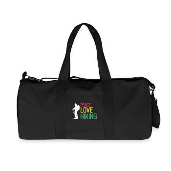 Peaceful Hiking Life Nature Trail Explorer Fan - Recycelte Canvas-Sporttasche von Stanley/Stella - Schwarz - Vorne
