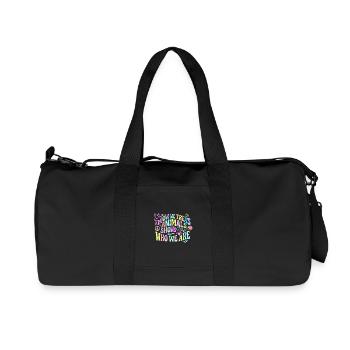 Wie wir Tiere behandeln zeigt wer wir sind - Recycelte Canvas-Sporttasche von Stanley/Stella - Schwarz - Vorne