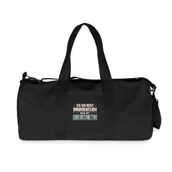I'm not messy – that's 3D thinking - Recycled Canvas Sports Bag by Stanley/Stella - black - Front