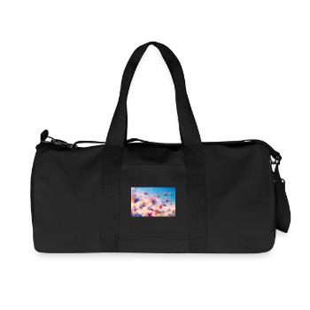 Des fleurs fluides en pastel - Sac de sport en toile recyclée Stanley/Stella - noir - Devant