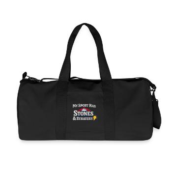 Curling Funny Sweep Hard Broom Cardio - Recycled Canvas Sports Bag by Stanley/Stella - black - Front