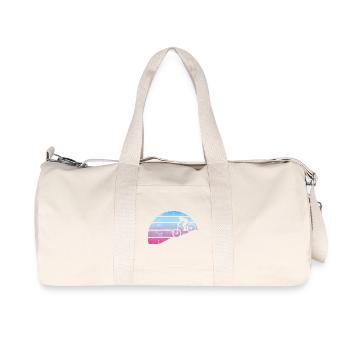 Fahhrrad Sunset - Recycelte Canvas-Sporttasche von Stanley/Stella - Naturweiß - Vorne