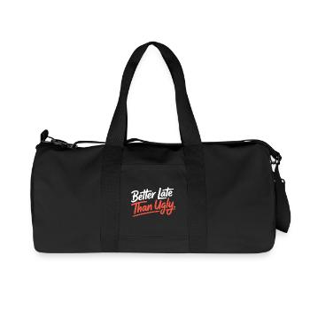 Better Late Than Ugly Make Up Diva Zuspätkommer - Recycelte Canvas-Sporttasche von Stanley/Stella - Schwarz - Vorne