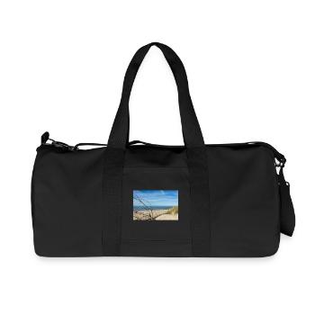 Dänische Nordsee-Idylle: Strand von Søndervig - Recycelte Canvas-Sporttasche von Stanley/Stella - Schwarz - Vorne