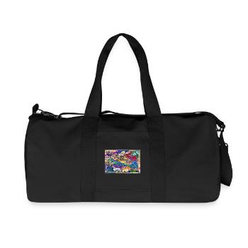 konstruierte_unordnung - Recycelte Canvas-Sporttasche von Stanley/Stella - Schwarz - Vorne