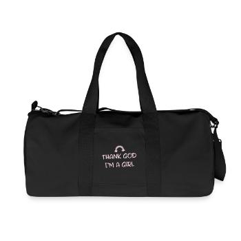 énonciation drôle - Sac de sport en toile recyclée Stanley/Stella - noir - Devant