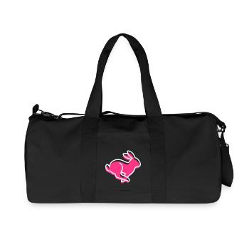 Un lièvre - Sac de sport en toile recyclée Stanley/Stella - noir - Devant